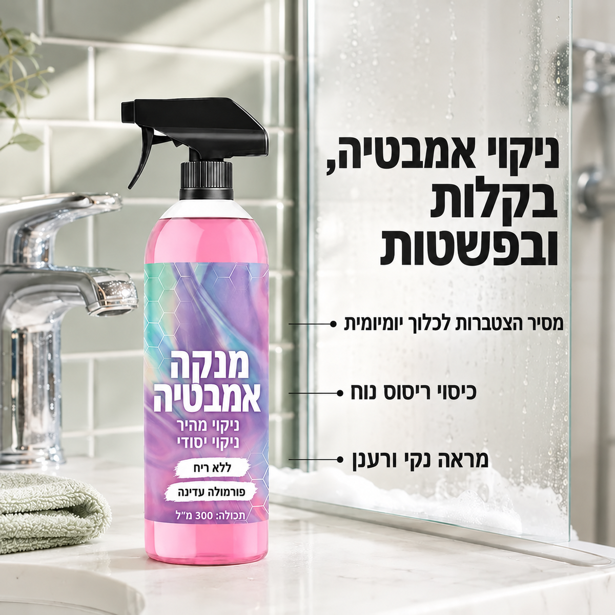 ELYMONT מנקה חדר אמבטיה