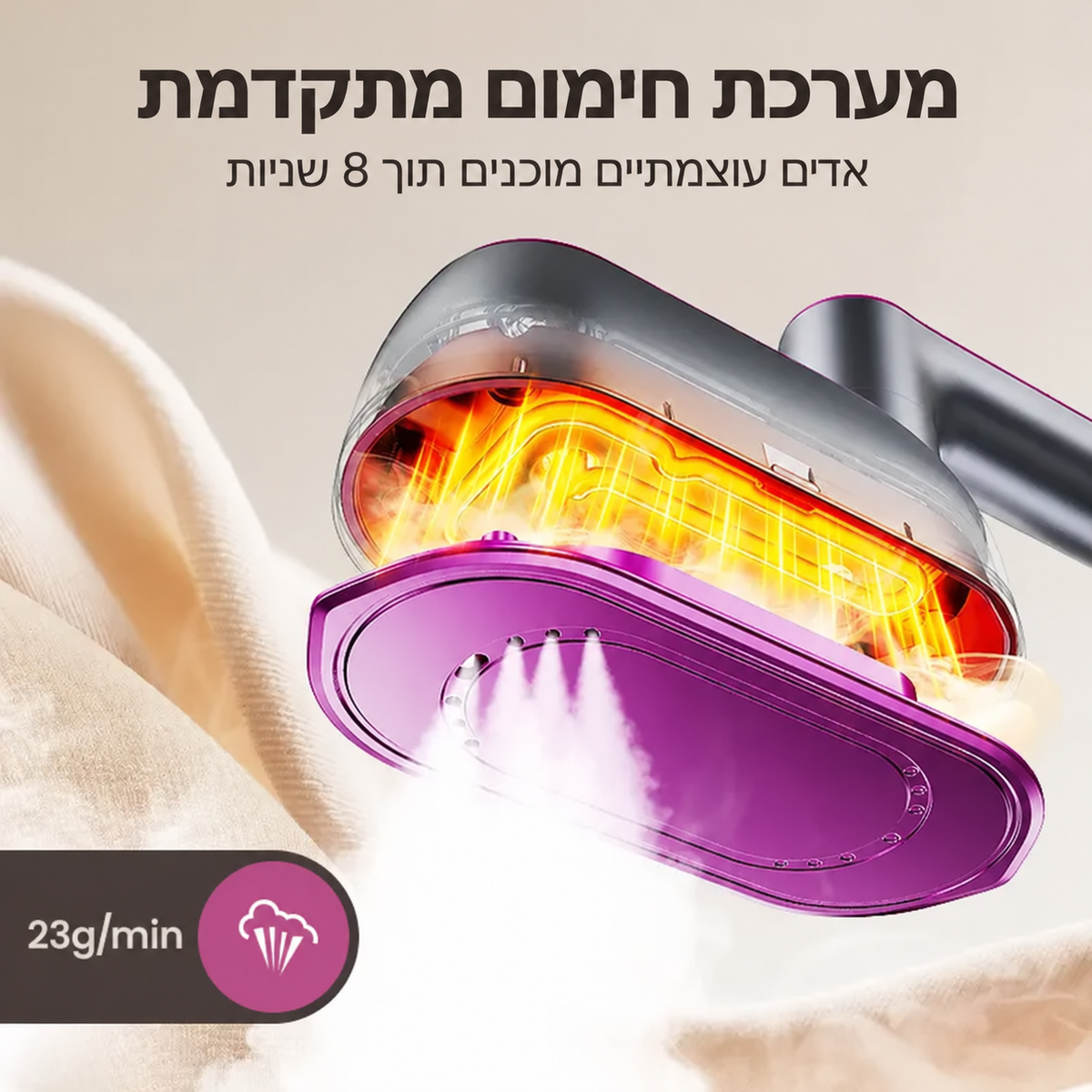 ELYMONT מגהץ אדים נייד לנסיעות